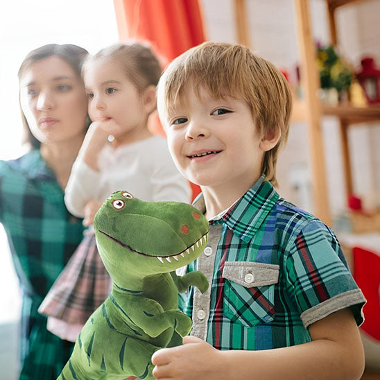 Peluche-dinosaure-vert-pour-fille-et-garçon