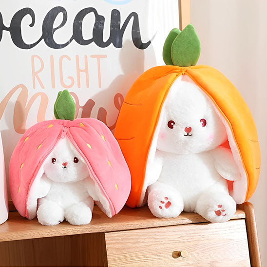 Peluche-lapin-rose-orange-mignon