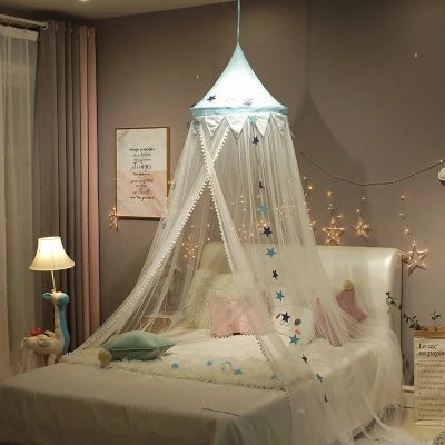 Ciel-de-lit-bébé-bleu-royale