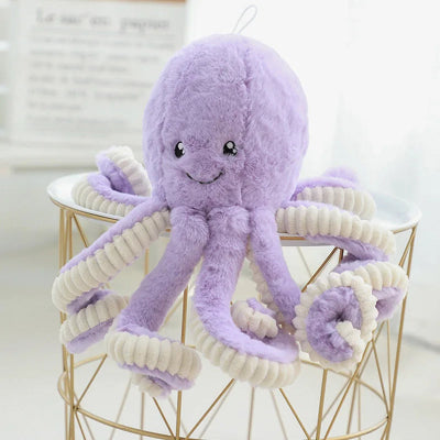 Doudou-pieuvre-violet