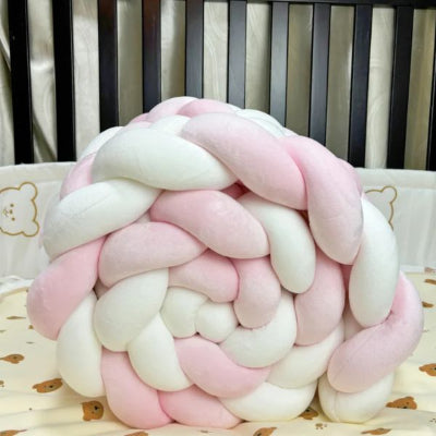 Tresse-de-lit-bebe-rose-blanc-protection